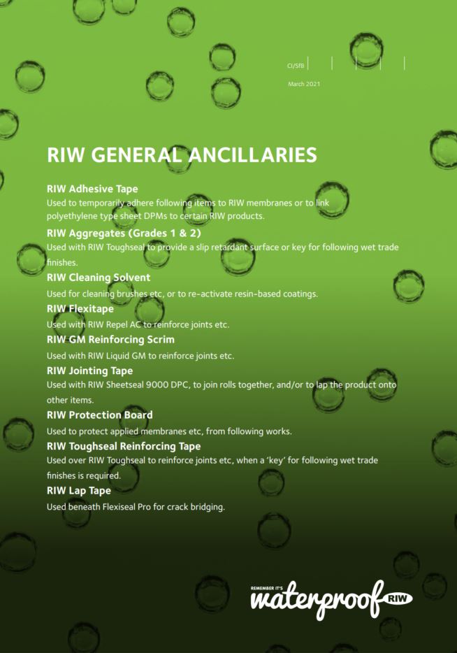 Data Sheets | Technical Downloads | RIW